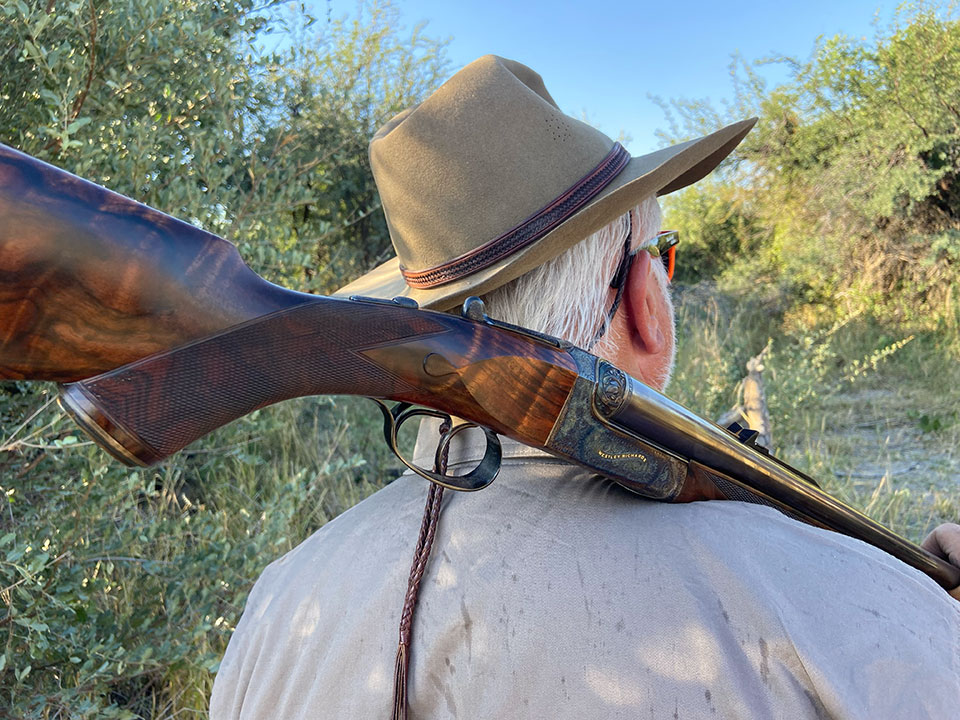 After carrying the Westley Richards .470 around for ten days, MJ finally got an opportunity to shoot.