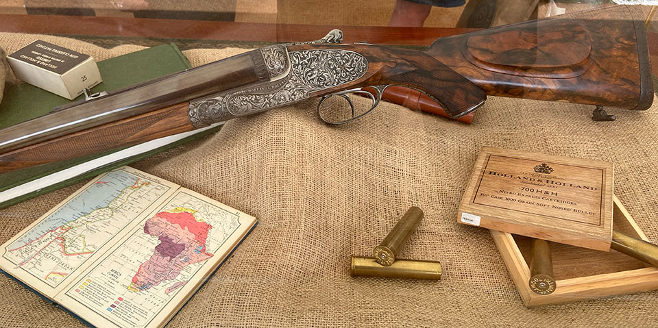 Holland & Holland had some stunning guns and rilfes on display. This is a .700NE.