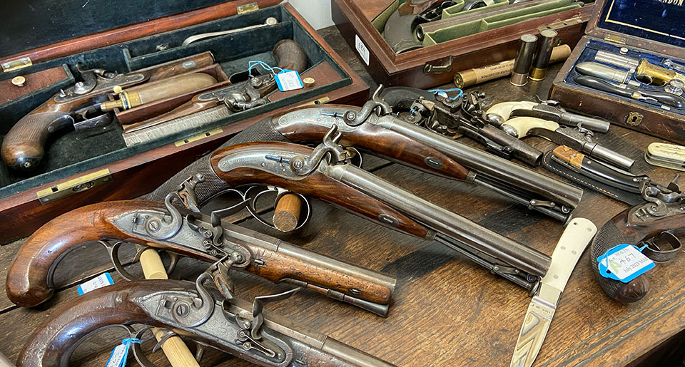 The first day concentrated on antique firearms.