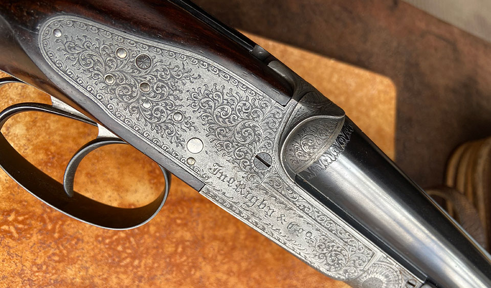 Rigby .350 sidelock made with Webley screw-grip action.